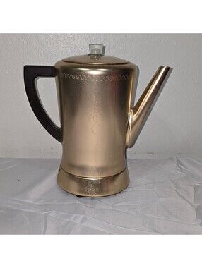 Vintage West Bend Flavo-Matic 8-Cup Electric Percolator - Sunset Gold MCM